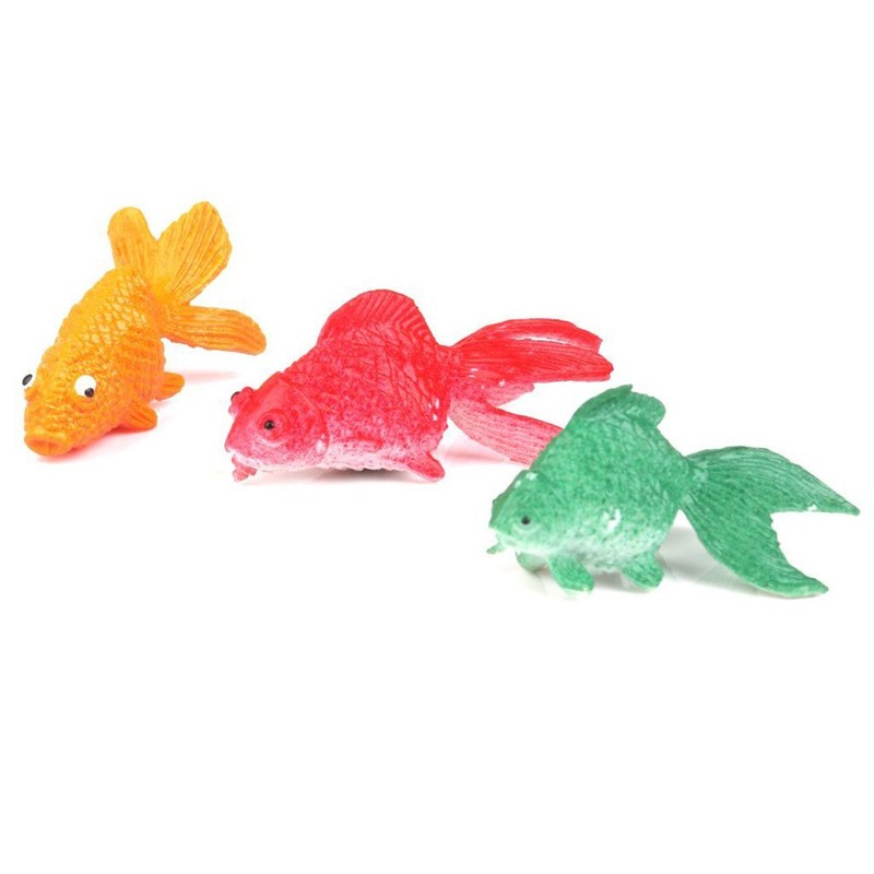 12Pcs Model Plastic Goldfish Toys Set Teaching props
