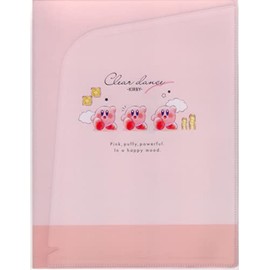 Kamio Japan 10 Pocket A4 Clear File (301814 Kirby Star / Clear dance)