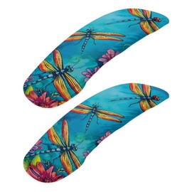 Wanzuoeng Dragonfly Print Office Chair Arm Covers Set of 2, Soft Elastic Fabric Chair Arm Rest Covers, Stretchy Washable Office Chair Arm Covers for Desk Chairs Computer Chair, Blue