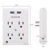 DEWENWILS 4-Outlet Wall Outlet Adapter with 2 USB and Light