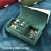 AIMALL Mini Flannel Jewelry Storage Box Ring Earrings Necklace Organizer