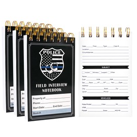 Police Field Interview Notebook, Incident Report Law Enforcement Notepad