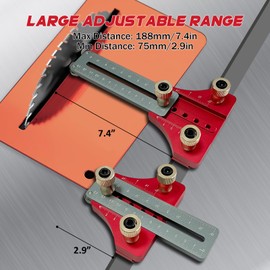 Vytulz 2 Pulleys Thin Rip Jig for Repetitive Narrow Strip Cuts on Table Saws, Band Saws & Router Tables - Fits 3/4" x 3/8" T-Slots and 1/4" x 3/8" U-Slots