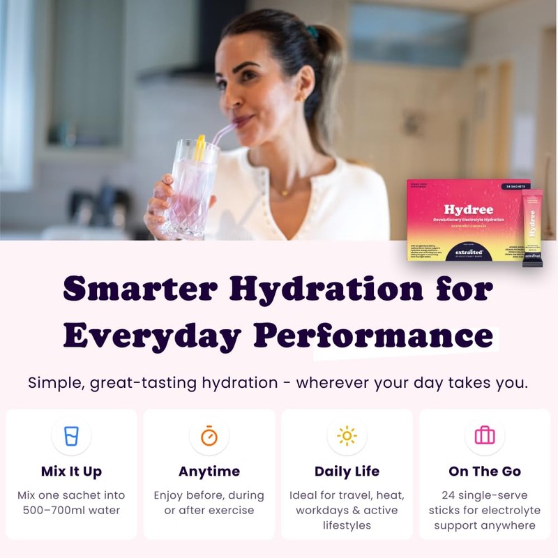 Extracted Hydree Advanced Electrolyte Drink Mix, Sodium Potassium Magnesium Calcium