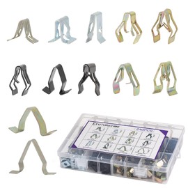 EFUTURETIME 240 Piece Mounting Clips Car Set, 12 Different Interior Trim Metal Mounting Clamp, Trim Panel Spring Clip, Car Small Parts for Interior Decoration