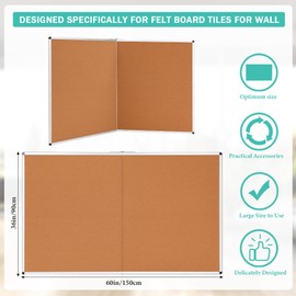 Colingmill Large Cork Bulletin Board 60 x 36 Inch Cork Boards with Pins Decorative Big Pin Board for Wall Wood Framed Notice Board for Home School Office Walls