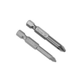 uxcell 1/4-Inch Hex Shank Magnetic #1#2 Screwdriver Bit 50mm Length S2 Screwdriver Bits 2pcs