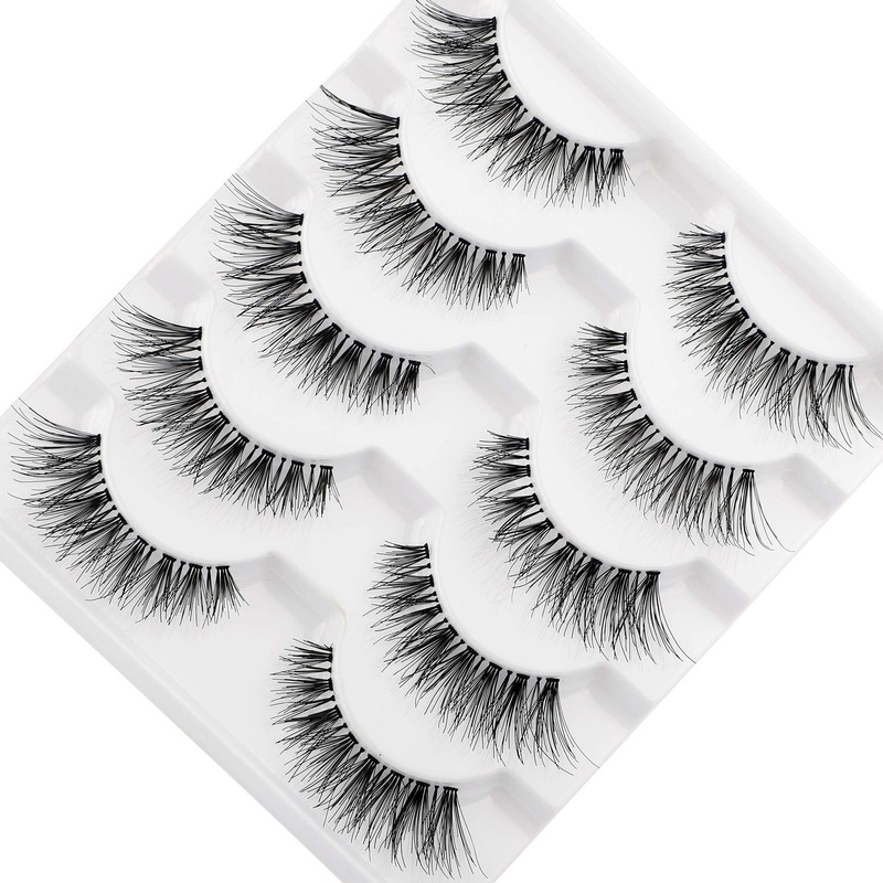 JIMIRE Fake Eyelashes Natural Lashes False Eyelashes Multipack