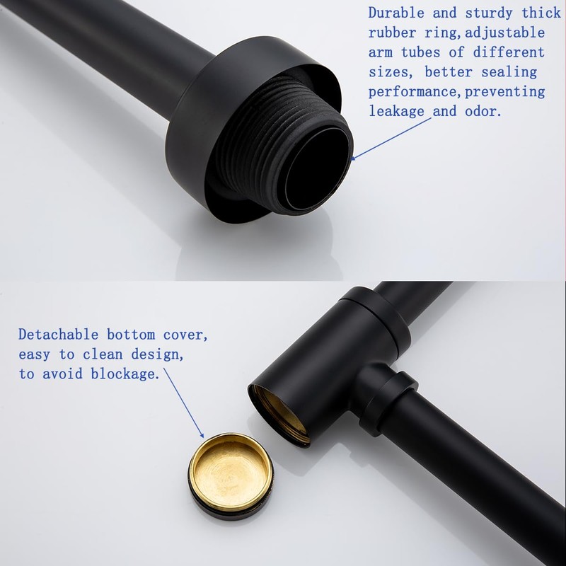 SWHYGER Contemporary Solid Brass Bottle P Trap Round 1 1/4