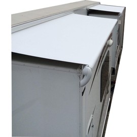 18oz White RV Slide Out Awning Fabric Replacement with Welded Bead - 5 Year Warranty - Heavy-Duty Waterproof UV-Resistant Vinyl, Carefree Outdoor Camping Slide Out Fabric (85)
