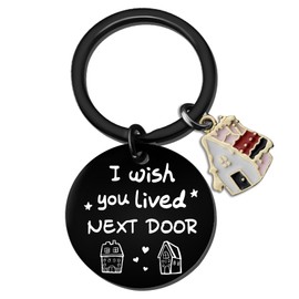 VMHEFAV Funny Gifts For Women Unique Long Distance Friendship Keychain Gifts For Female Friends Soul Besties Cute Little House Charm Keyring Present Best Friend Birthday Christmas Gifts For Women