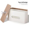 GORESE Cosmetic Tissue Box with Tray, Leather Tissue Box, Paper