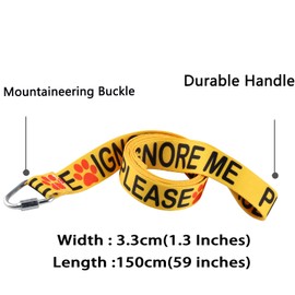 Funny Dog Leash Please Ignore Me Dog Leash Walking Training Dog Leashes Dog Owner Pet Lover Gift (Please Ignore Me-YE)