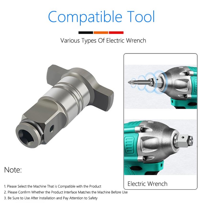 2 Pack 1/2‘’ Anvil Wrench Pin Converter Shaft Adapter for