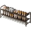 INGIORDAR Shoe Rack 2 Tier Long Storage Organizer Wide Metal