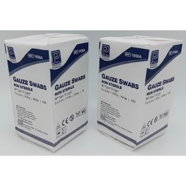 Non-Sterile Gauze Swabs 8 Ply - 5cm x 5cm - Pack of 100 (1650A) | Soft and Absorbent Wound Care (2)
