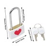 Honbay Red Love Lock Padlock with Keys