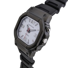 LAKXIUL English Voice Talking Watch for Blind, Visually impaired or Elderly,Black case, Black Strap, black, Japanese