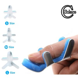 New Finger Immobilising Splint with Soft Foam - Ideal for Broken/Fractured Finger or Thumb, Arthritis - Trigger Finger - Frog Mallet/DIP Joint Protection Injury Pain Foam Brace by Solace Care (L)
