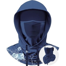 Venswell Balaclava Face Mask for Men Women Summer Cooling Hood Mask Sun Protection Breathable Fishing Cycling Work (CA/US, Alpha, One Size, Dark Blue)