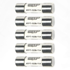 HQRP 5-Pack DMM-11a Fast-Acting Digital Multimeter Fuse 11Amp 1000V Replacement for Bussmann DMM-11, DMM-11a, DMM-B-11, DMM-B-11a, DMM-11AR, LITTELFUSE Flu 11a, Compatible with Fluke, Brymen, Klein