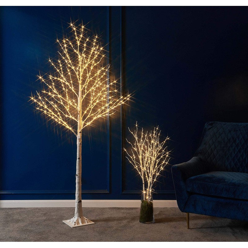 LITBLOOM Lighted White Twig Branches with Timer and Dimmer 2