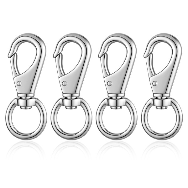 4 Pcs 3.5 Inch Flag Pole Clips Stainless Steel Swivel