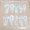 Wedding Chiffon Handmade Nail Tips - Short Oval / 웨딩