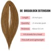 15 Strands Double Ended Dreadlocks Extensions 20 Inch Gold Brown
