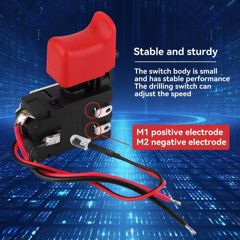 Electric Drill Switch, Trigger Cordless Screwdriver Switch, Switch for Electric