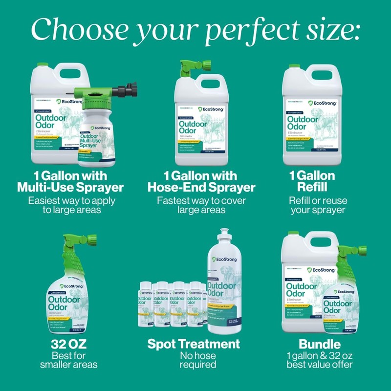 Eco Strong Outdoor Odor Eliminator Outside Dog Urine Enzyme Cleaner