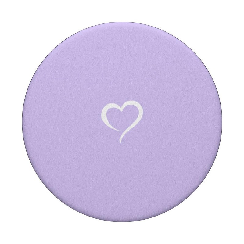 PopSocket PopGrip: Purple Purple Hand Drawn Heart Minimalist Love with