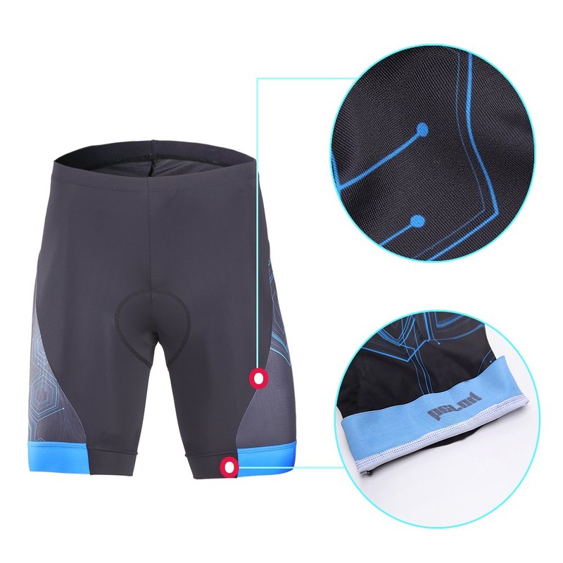 beroy Men's Comfortable Bicycle Cycling Pants, 3D Padded Bike Shorts(Blue,M)