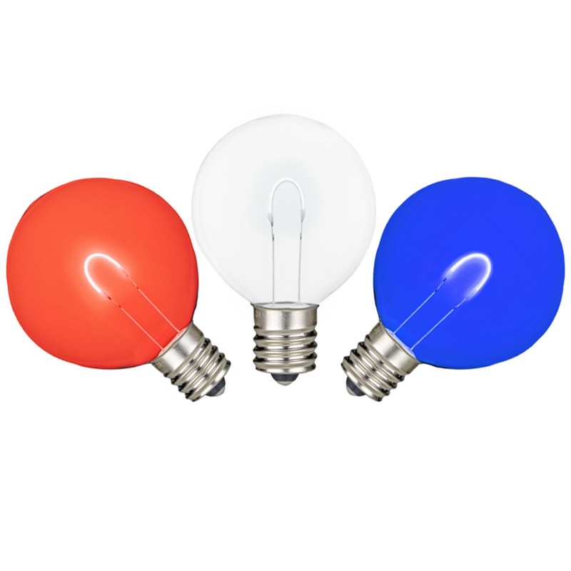 Novelty Lights 25 Pack G50 LED Plastic Flex Filament Outdoor