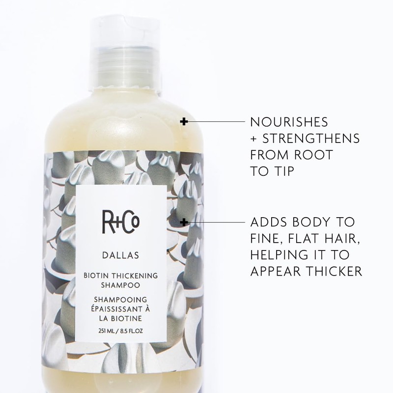 R+Co Dallas Thickening Shampoo | Biotin for Hair Growth, Thickening,
