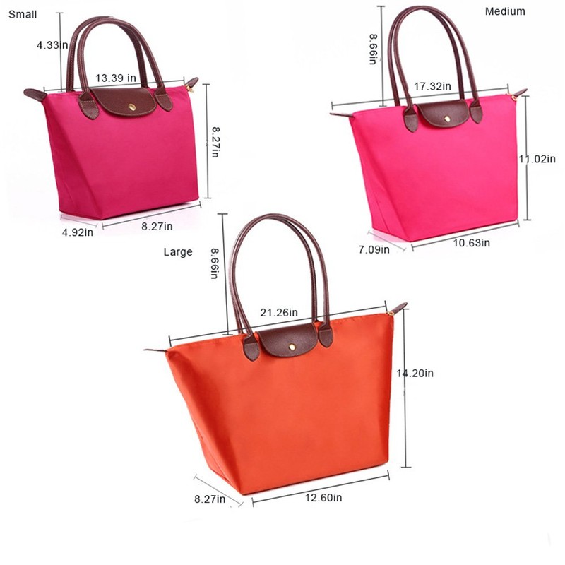 Blostirno Women's Tote Bag, Nylon, Foldable, Handbag, Waterproof, For Work,