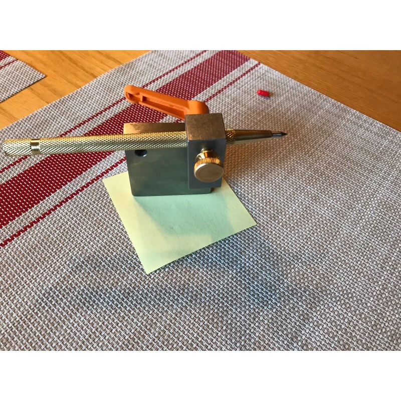 Knife Maker's Center Line Scribe, Angle Block Scribe, 2X72 Knife