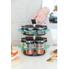 Aurakoa 360 rotating 2 tier jars spice rack (6 small