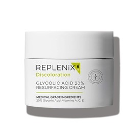 Replenix Crema hidratante facial exfoliante de grado mdico al 20 de cido gliclico, hidratante y ligera para decoloracin de la piel (1.7 oz)           