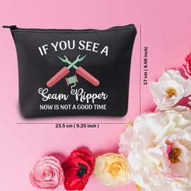 TSOTMO Quilting Gift Sewing Accessories Bag for Quilter Sewing Lover Gift Sewing Gift for Women Tailor Gift Sewer Gifts for Costume Designer (C-Seam BLK)