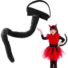 LQTSLFM Ears Headband Set, Tail Bow Tie, Animal Set, Fancy Dress Costumes, Accessories for Carnival, Cosplay Party (Black 1)