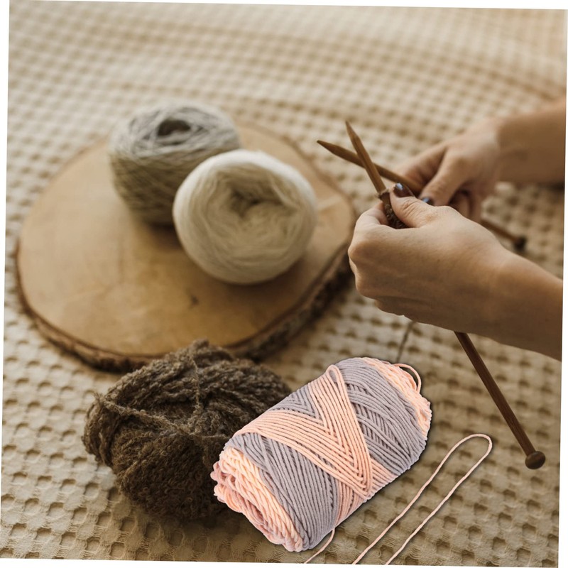 DOITOOL 1roll Craft Rope Rainbow Yarn for Weaving Knitting and