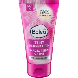 Balea 3er-Set Hautpflege: TEINT PERFEKTION MAGIC Creme Soft-Make-up-Effekt LSF 10 (50 ml) + Bodylotion FLORAL SYMPHONY Pfingstrose Magnolie (200 ml) + Duschsalzpeeling ETERNAL SUMMER (60 g), 250 ml