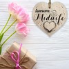 Awesome Midwife - Hanging Wooden Heart Sign Plaque Thank you