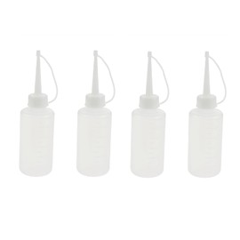 dophee 4Pcs 120ML Sewing Machine Oil Bottle Plastic Oiler Long Spout Oiling Bottle for Sewing Machines Bicycles Household Appliances Power Tools Refueling
