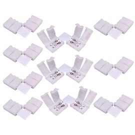 LitaElek 10pcs L shape Connector for 10mm wide SMD 5050 5630 Monochrome LED Strip Light 2 pin Flex LED Tape Light Right Angle Corner Connector Flexible TV Backlight LED Ribbon LED Rope Light Adapter