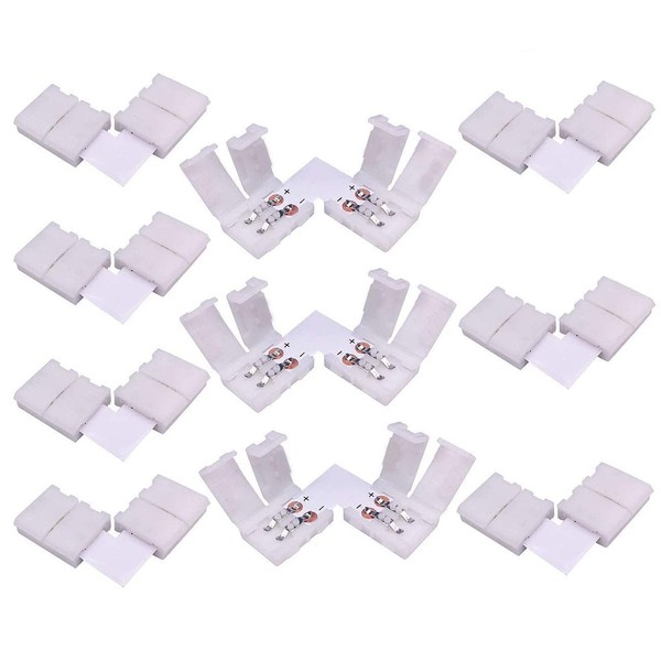 LitaElek 10pcs L shape Connector for 10mm wide SMD 5050