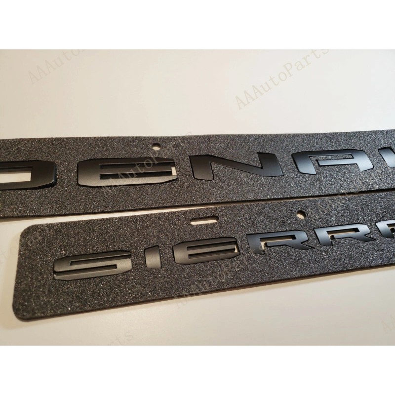 GMC 4PCS Set Matte Black Door Rear DENALI SIERRA Emblems