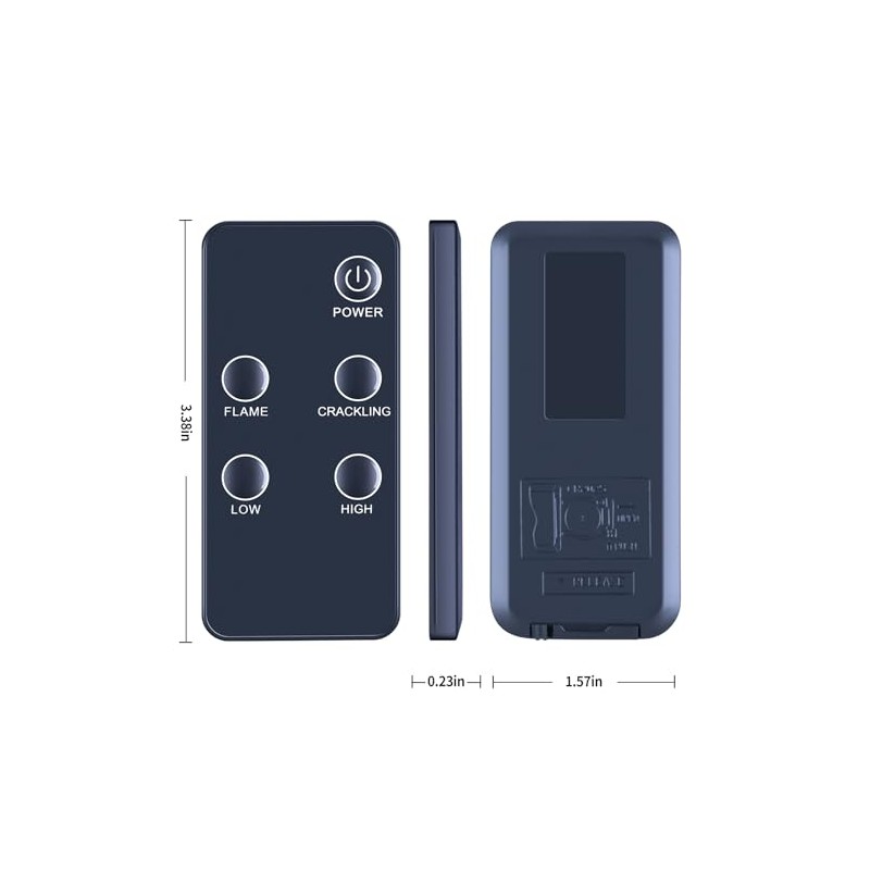 PZL Replacement Remote Control for PuraFlame Western Electric Fireplace, Compatible