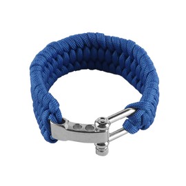 Sarini Survival Bracelet with Adjustable Braided Outdoor Parachute Cord Bracelet for Camping Hiking Boating Emergency Outdoor Adventure (Blue)